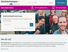 Tablet Screenshot of klachtenkompas.nl